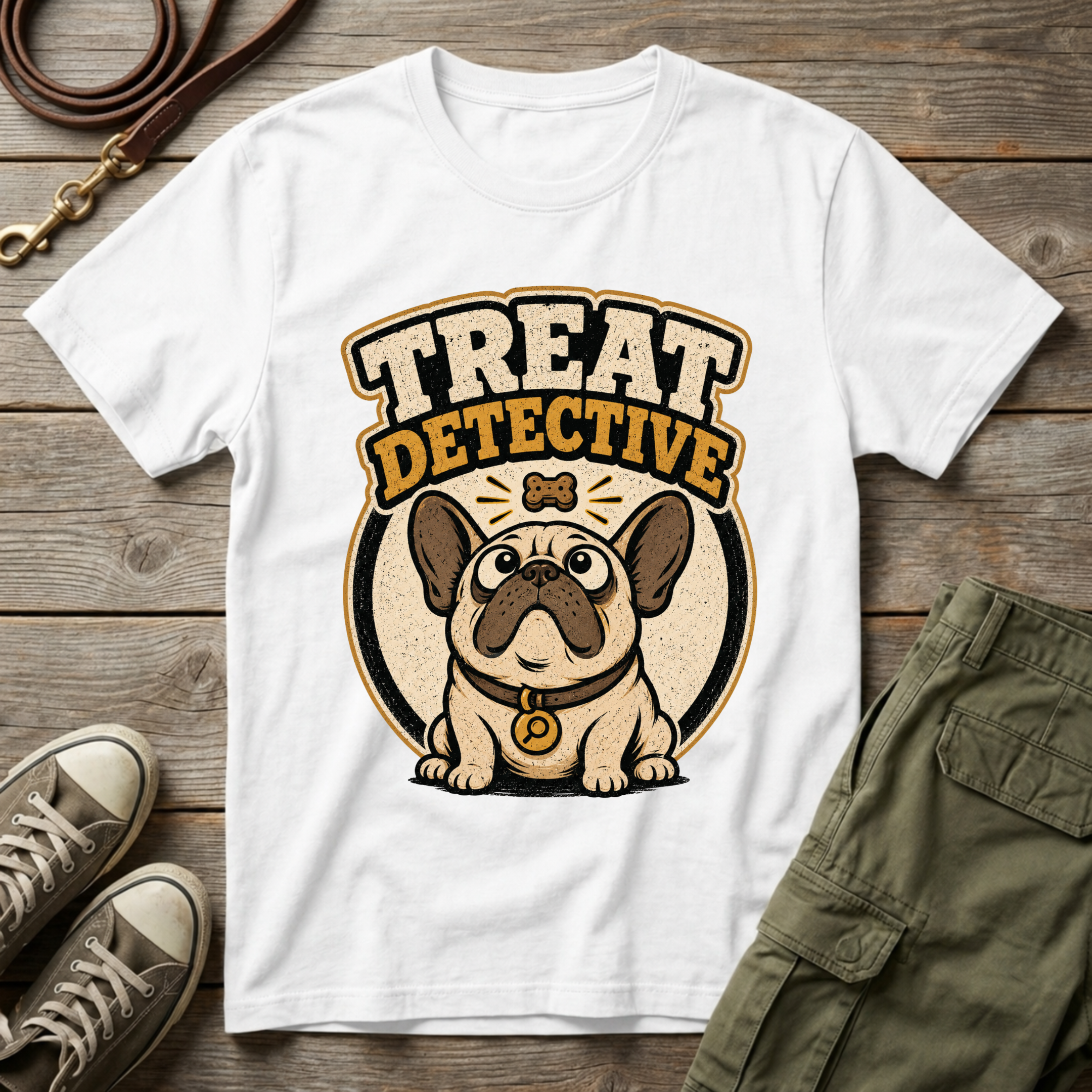 Frenchie Treat Detective T-Shirt