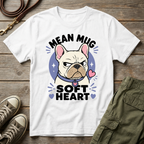 Frenchie Mean Mug Soft Heart T-Shirt