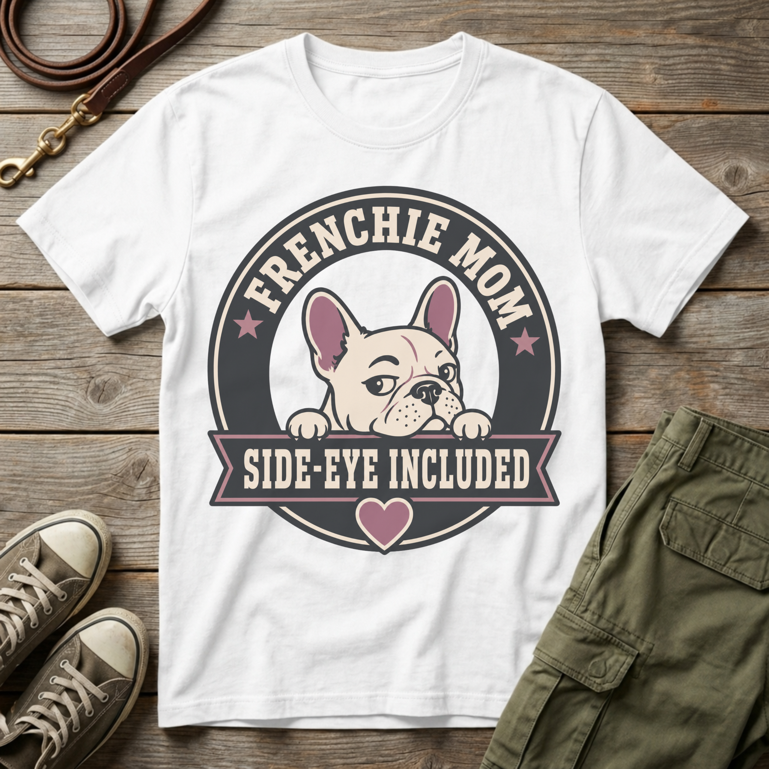 Frenchie Mom Side-eye Included T-Shirt