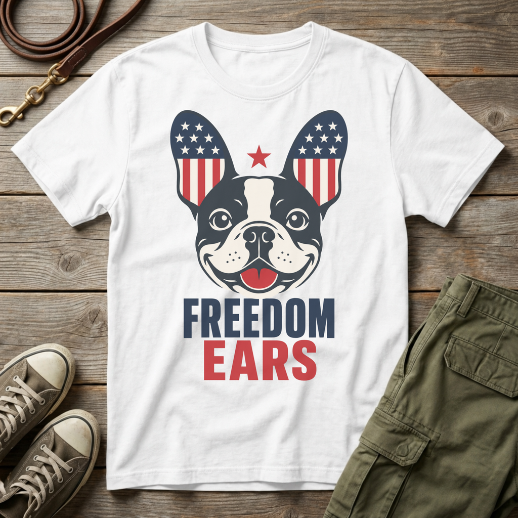 Frenchie Freedom Ears T-Shirt