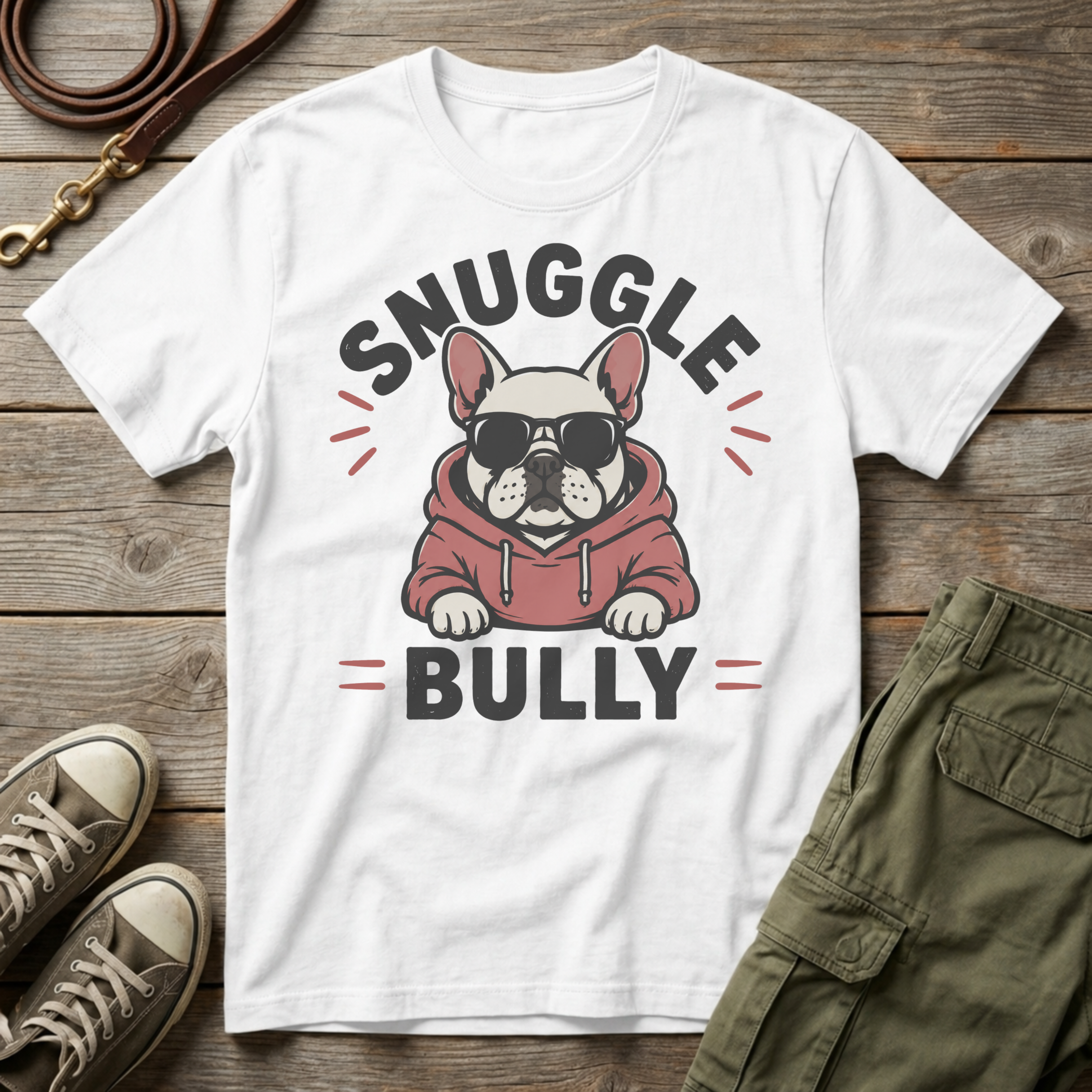 Frenchie Snuggle Bully Sweatshirt T-Shirt