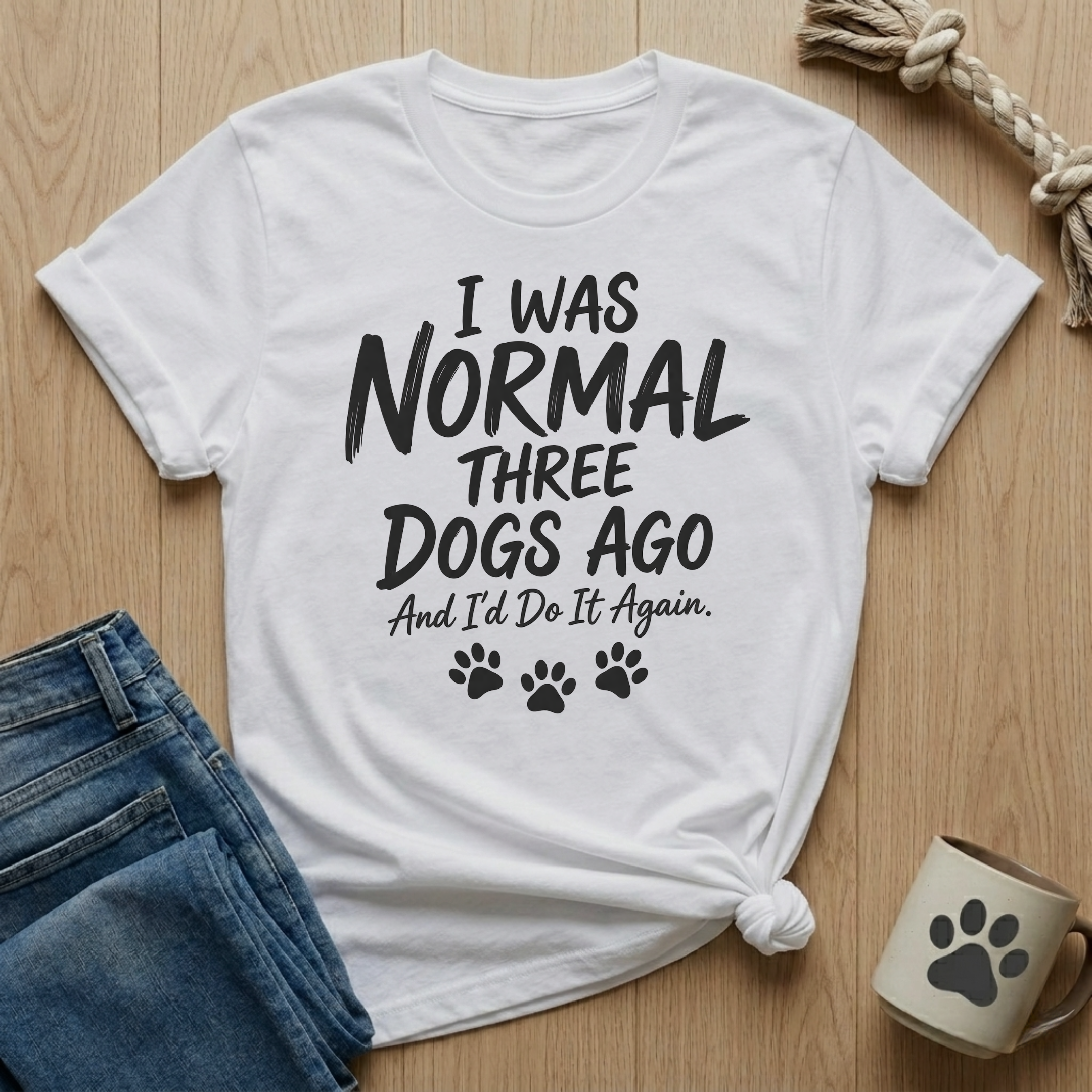 I Was Normal 3 Dogs Ago T-Shirt