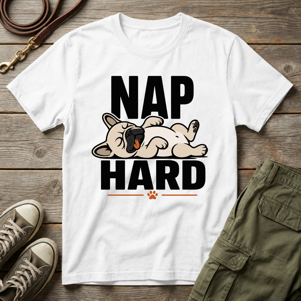 Frenchie Nap Hard T-Shirt