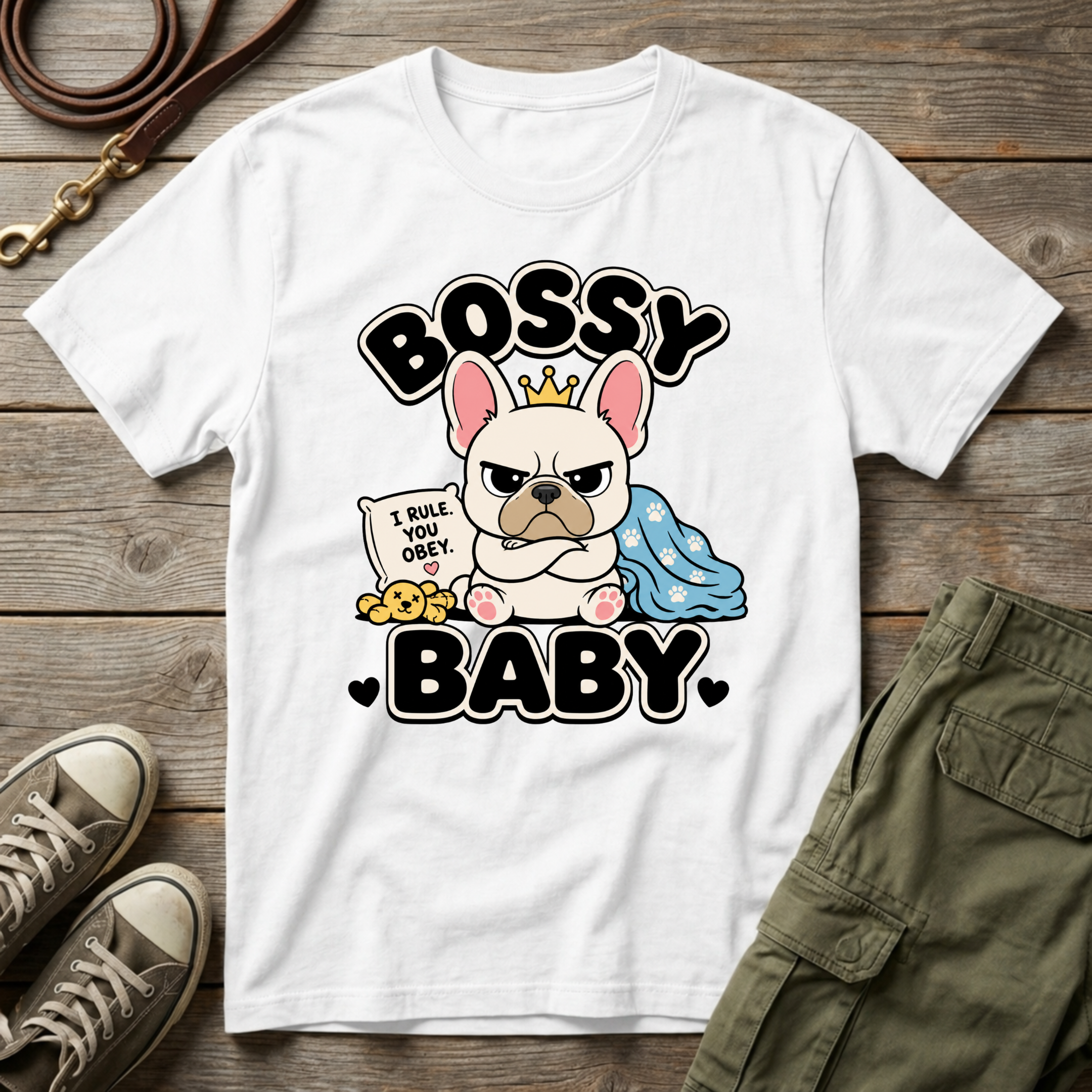 Frenchie Bossy Baby T-Shirt