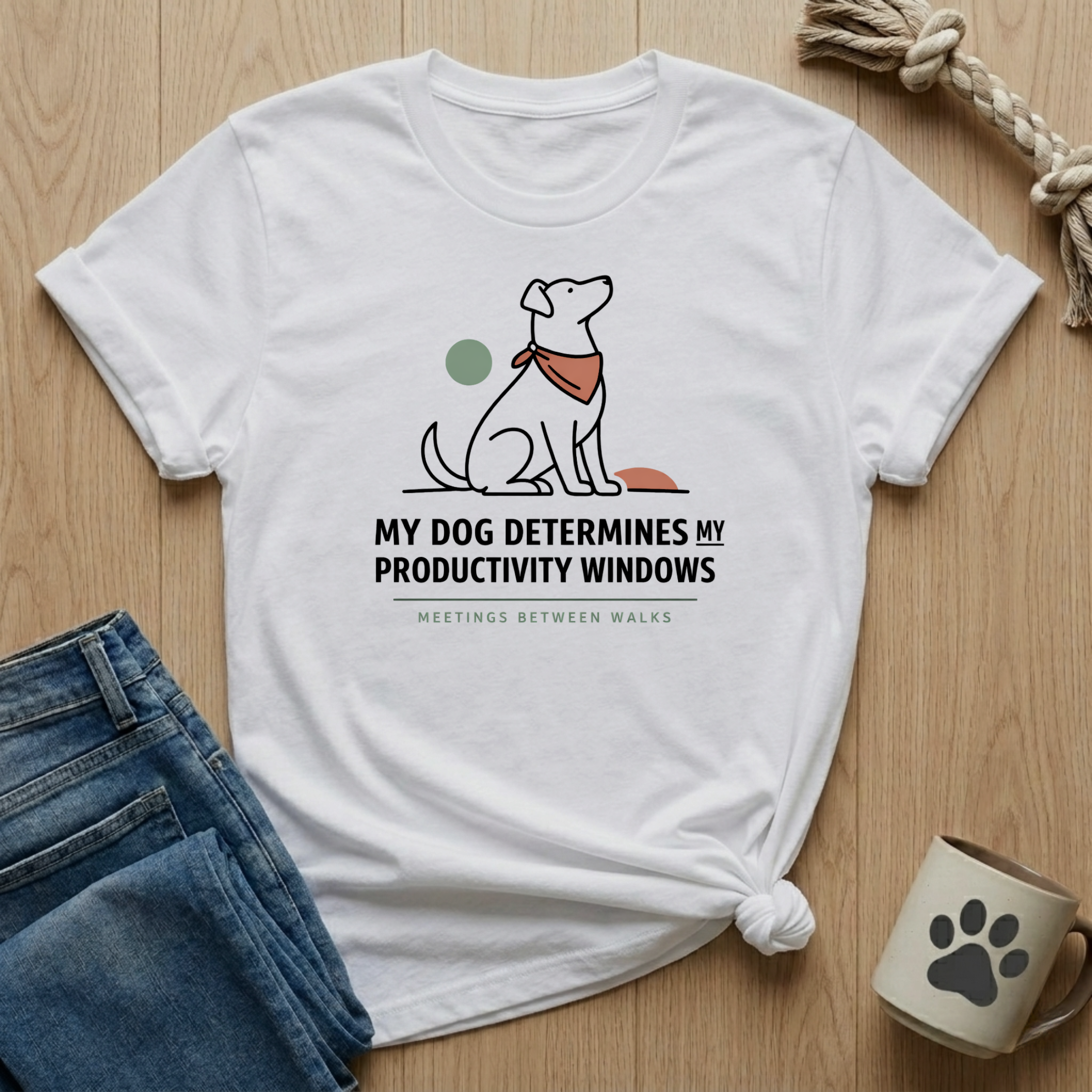 Dog Determines Productivity T-Shirt