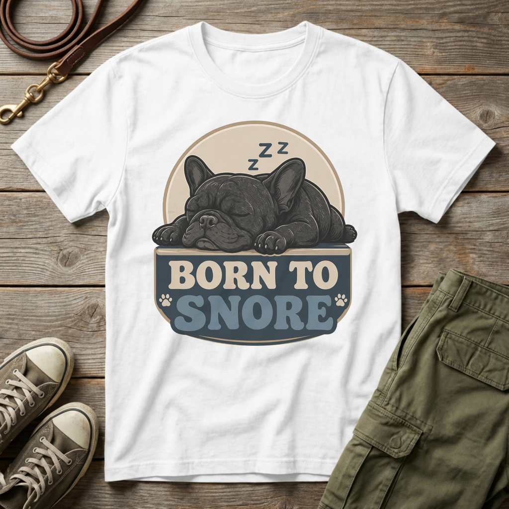 Frenchie Born To Snore T-Shirt