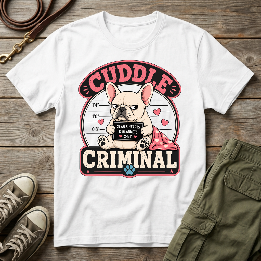 Frenchie Cuddle Criminal T-Shirt
