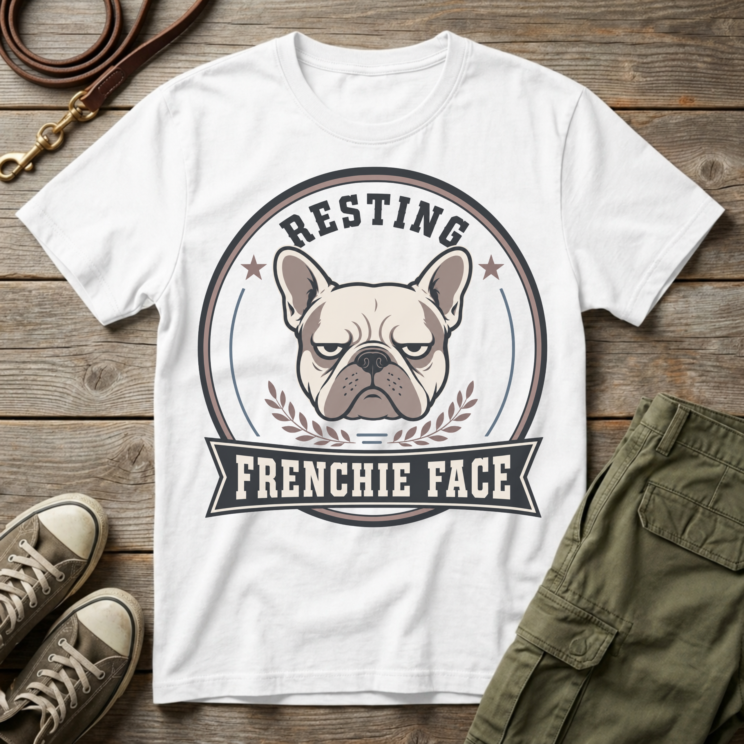 Resting Frenchie Face T-Shirt