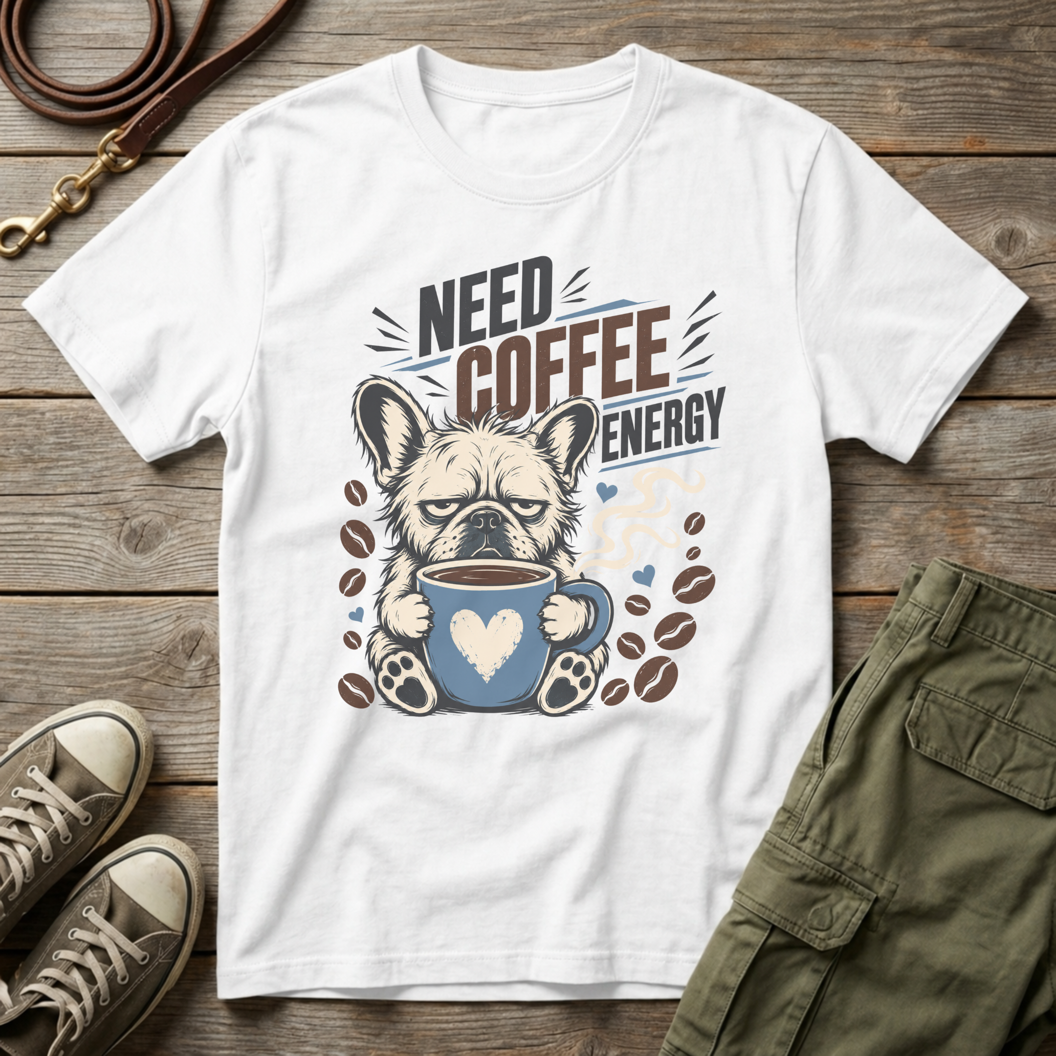 Frenchie Need Coffee T-Shirt