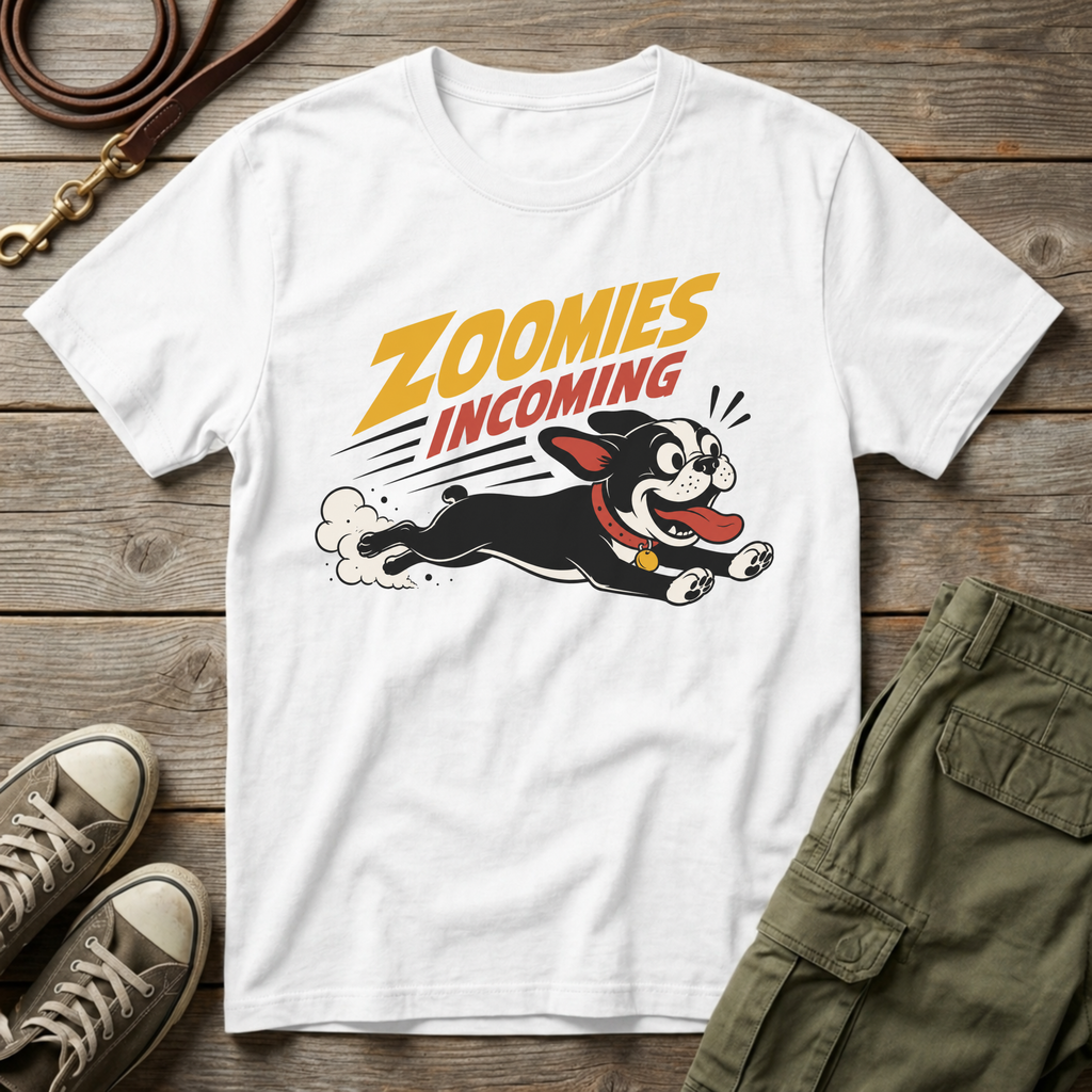 Frenchie Zoomies Incoming T-Shirt